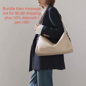 Lottie Bag from The Horse Leather Shoulder Tote Bag “Oat” Shade  NWT